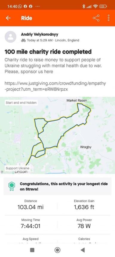 Фото 7 до новини Благодійний британсько-український велопробіг